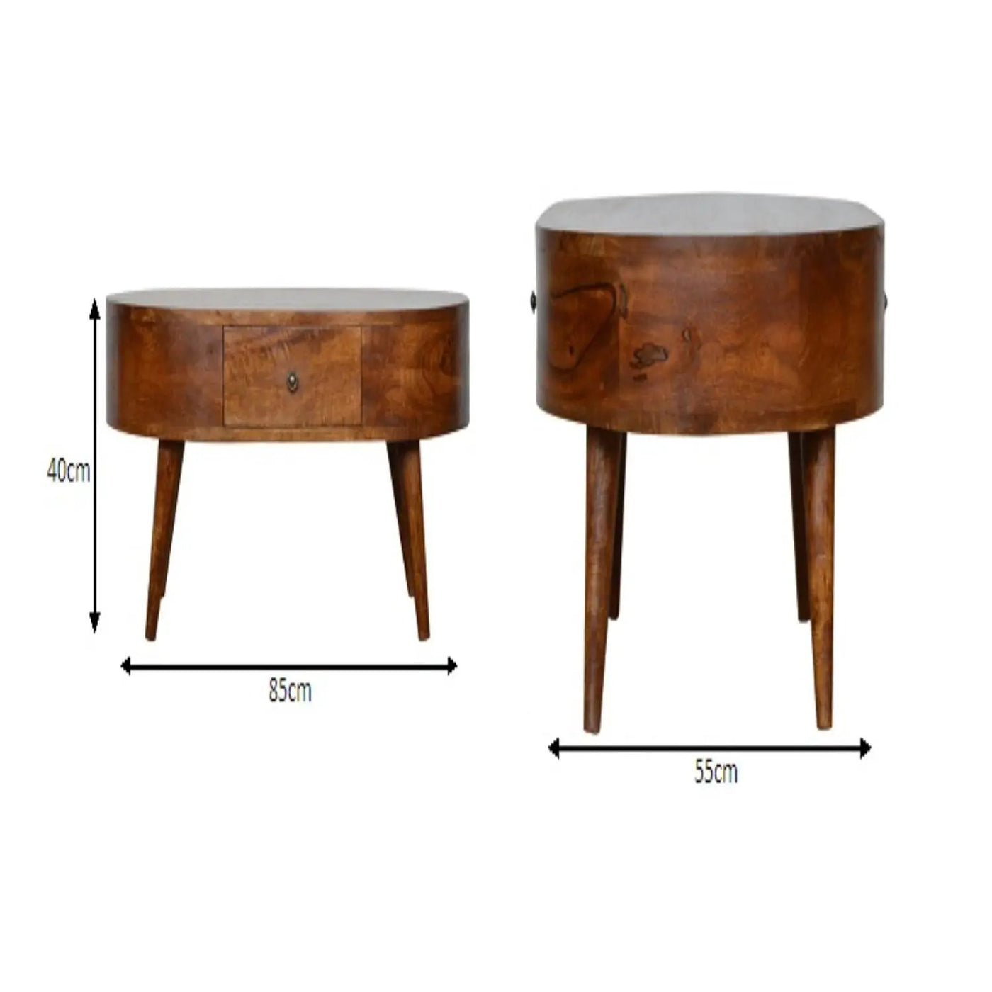 Rounded Wood Table by Unique Piece Furniture