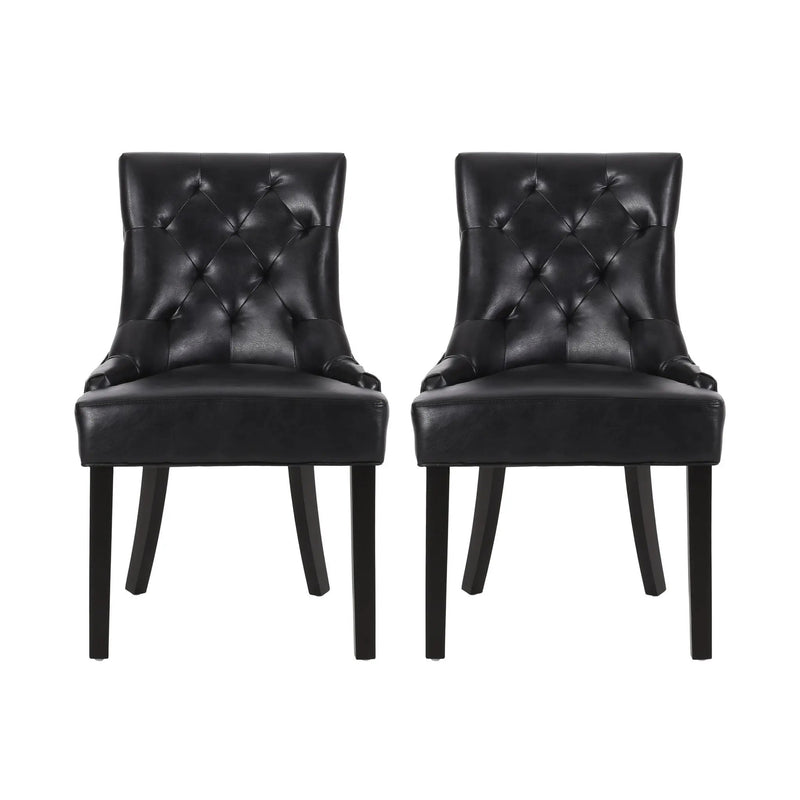 Cheney Contemporary Dining Chair Tufted Upholstery (Set of 2) by HouseOfZazla