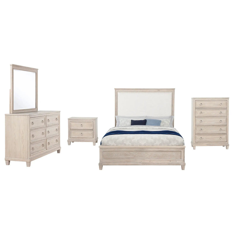 Pembroke 5-piece California King Bedroom Set Washed Oak by Unique Piece Furniture
