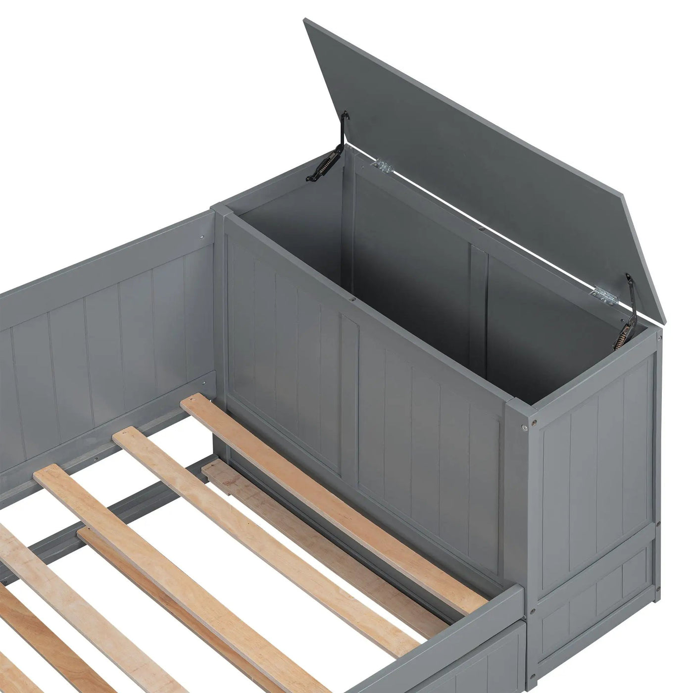 Daybed With Storage Arms, Trundle And Charging Station by HouseOfZazla