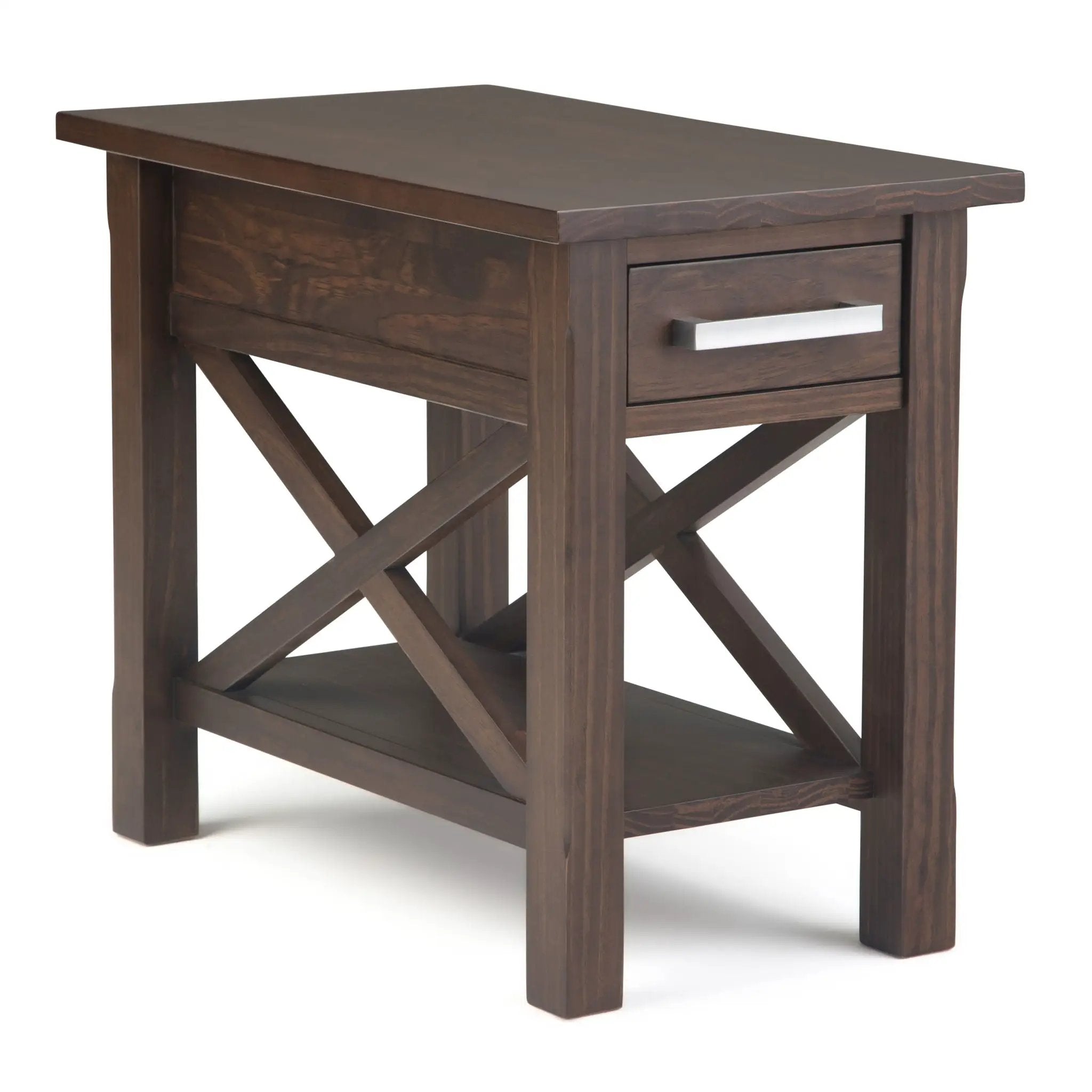 Kitchener - Narrow Side Table - Warm Walnut Brown by Unique Piece Furniture
