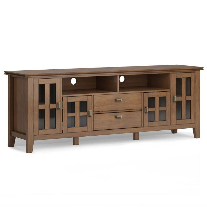Artisan - TV Media Stand - Rustic Natural Aged Brown by HouseOfZazla
