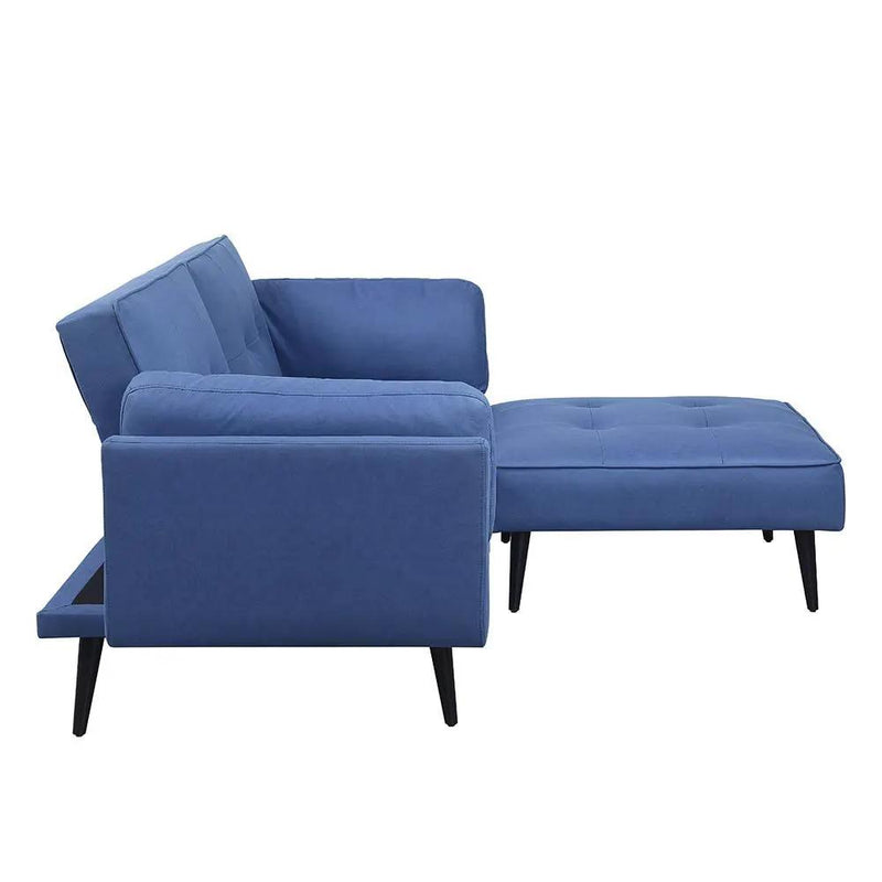Nafisa - Adjustable Sofa & Ottoman - Blue Fabric by Unique Piece Furniture
