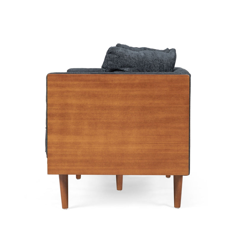 Retro Modern Loveseat With Button Tufted Upholstery by HouseOfZazla