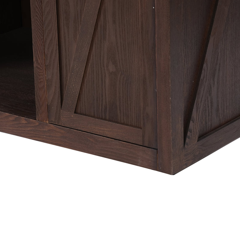 41.35"H Bar Table or Wine Cabinet - Brown Antique by HouseOfZazla