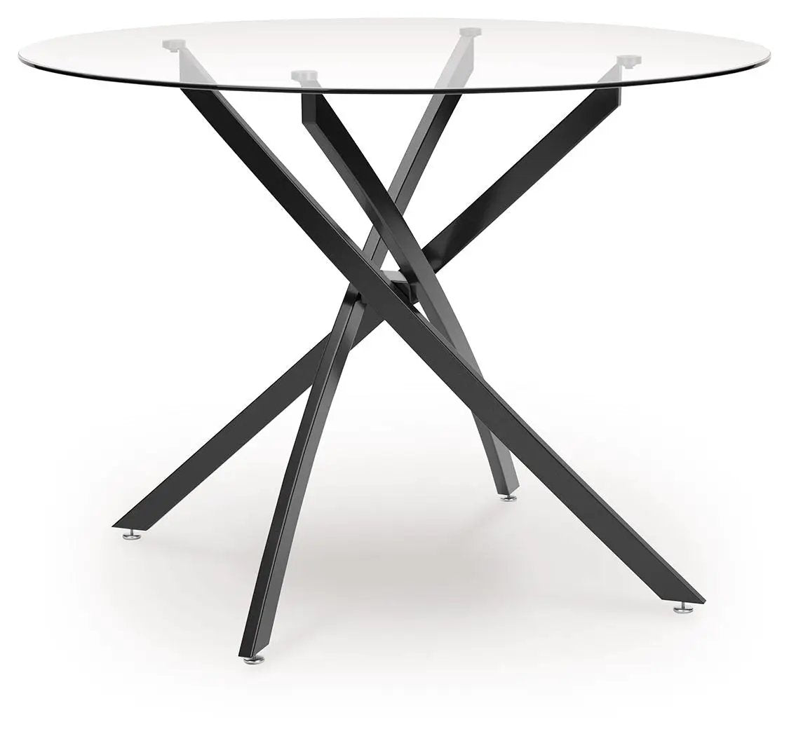 Pharwynn - 5 Pc. - Dining Room Table, 4 Side Chair - Black by Unique Piece Furniture