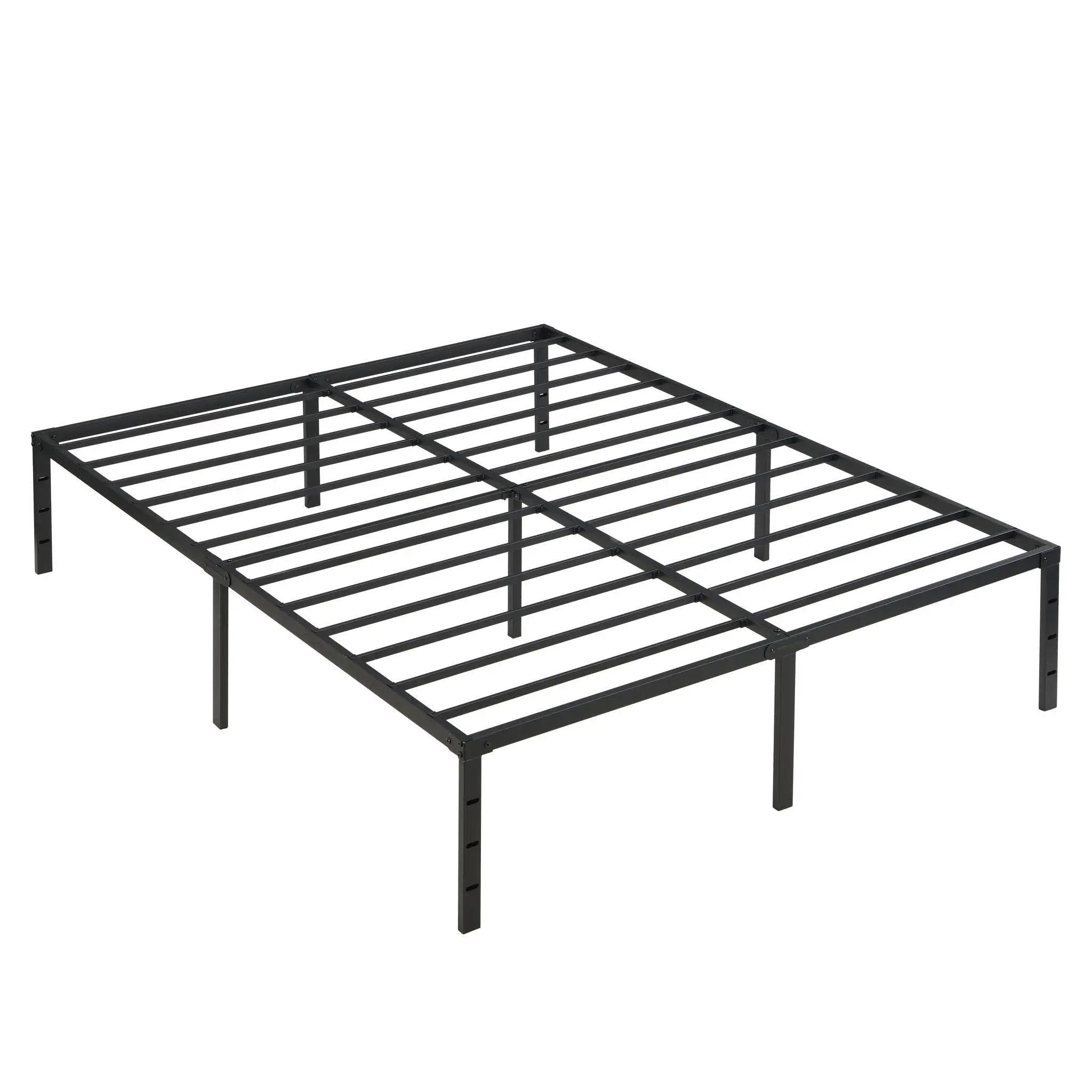 Queen Size Platform Bed with Quiet Support - Black by HouseOfZazla