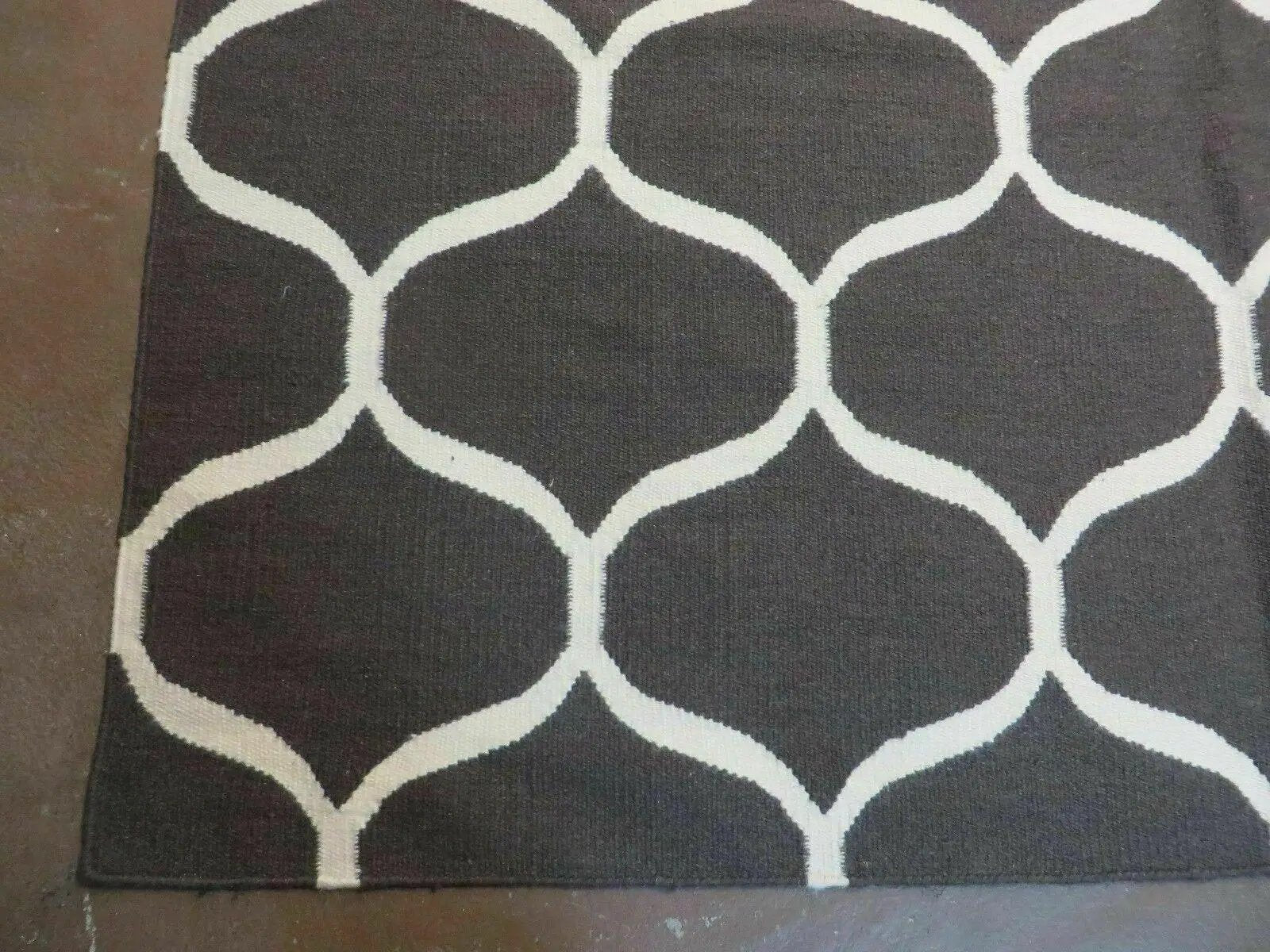 5' X 8' Modern Contemporary Hand Made Flat Weave Wool Rug Veg Dyes Nice by Jewel Rugs
