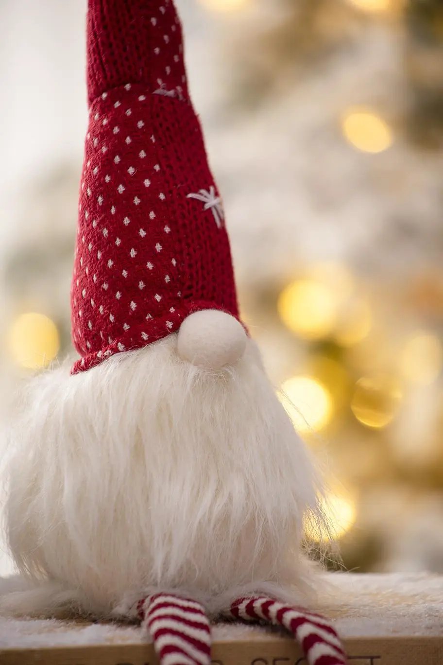 Christmas Gnomes Decorations, Christmas Table Home Ornaments For Holiday Party Gifts (Set of 2) - White / Red by Unique Piece Furniture