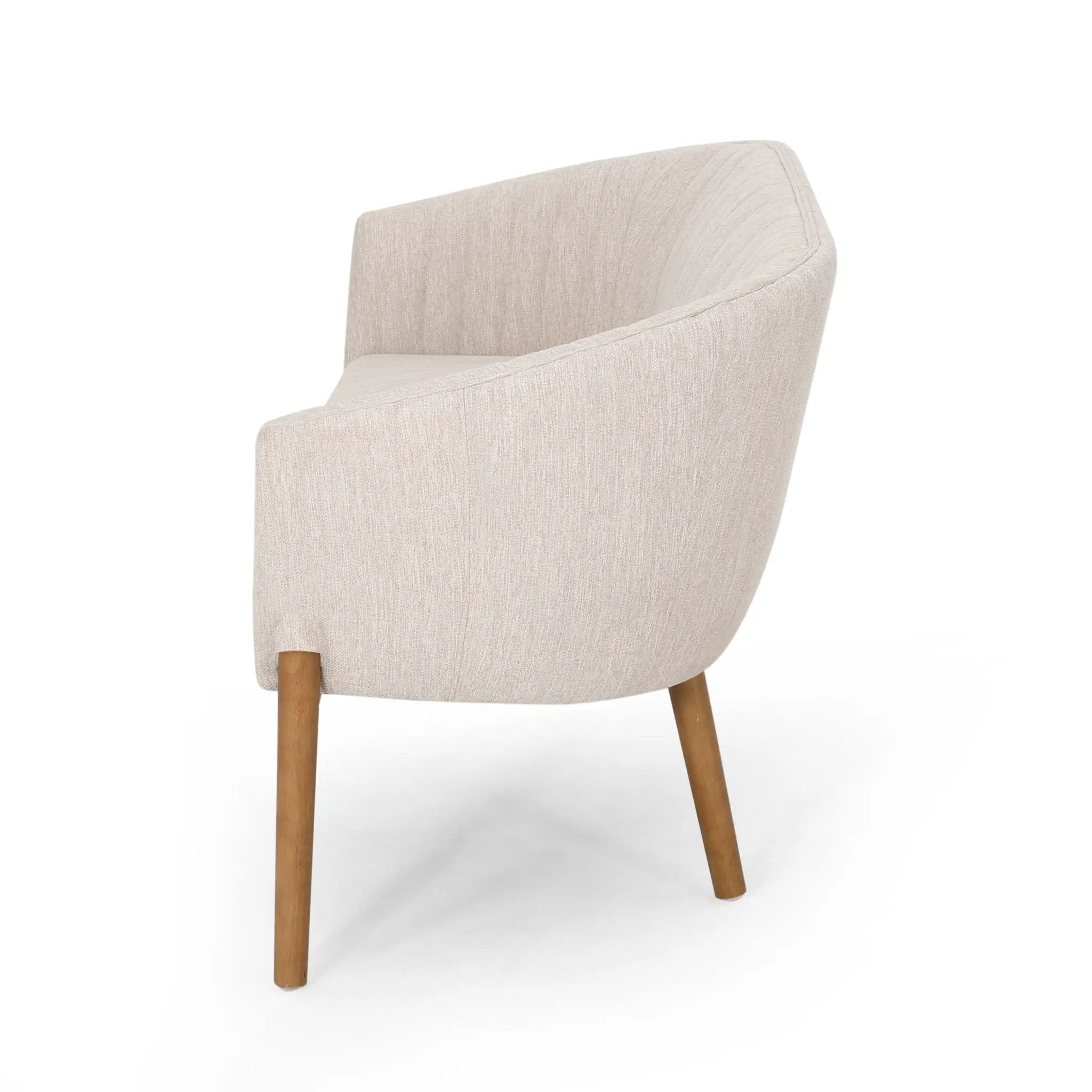 Mid Century Modern Loveseat With Channel Stitched Backrest by HouseOfZazla