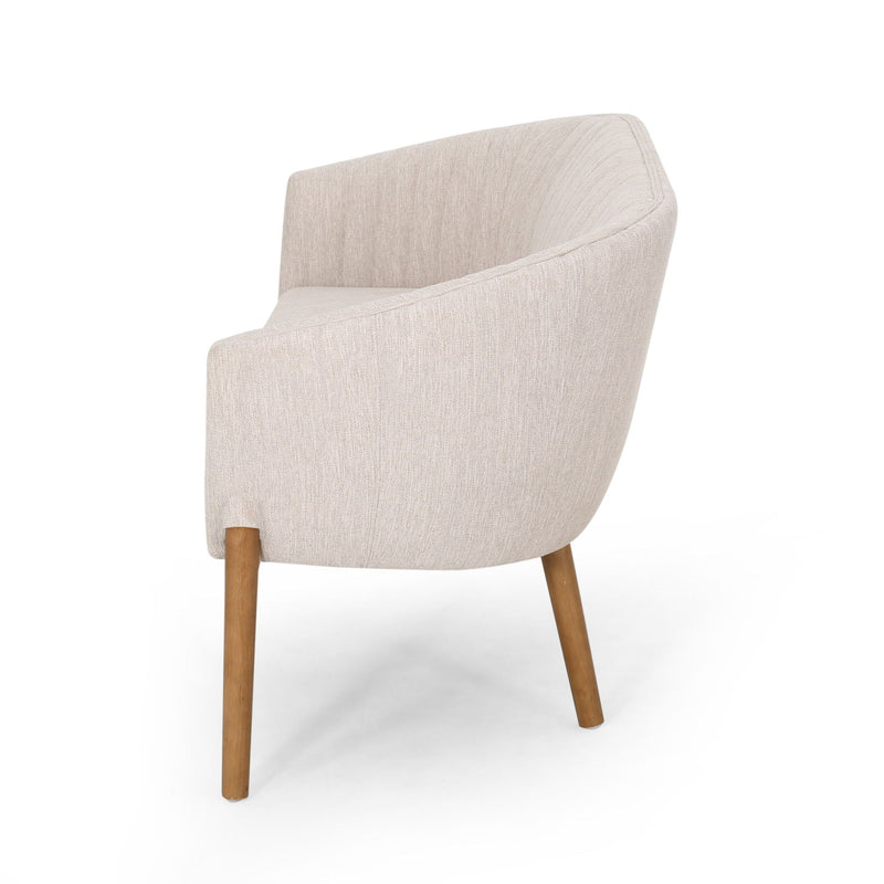Mid Century Modern Loveseat With Channel Stitched Backrest by HouseOfZazla