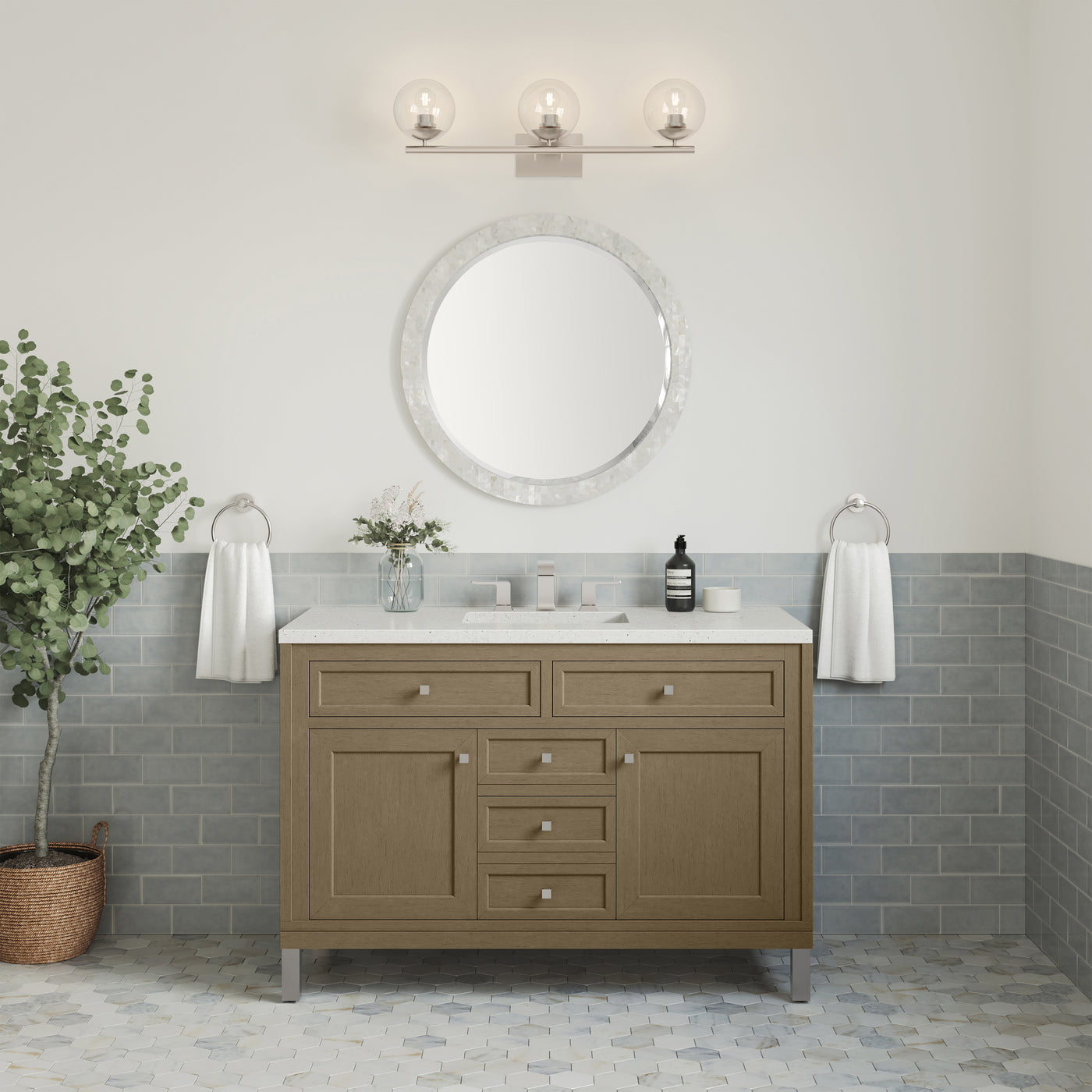 James Martin Chicago 48" Single Bathroom Vanity, Walnut Whisper, view 28