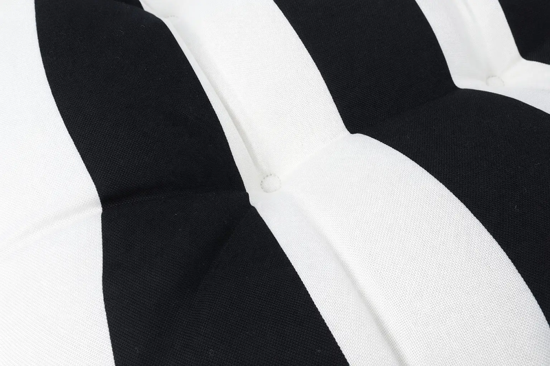 Outdoor Chair Cushions Set of 2 – Black and White Striped by HouseOfZazla