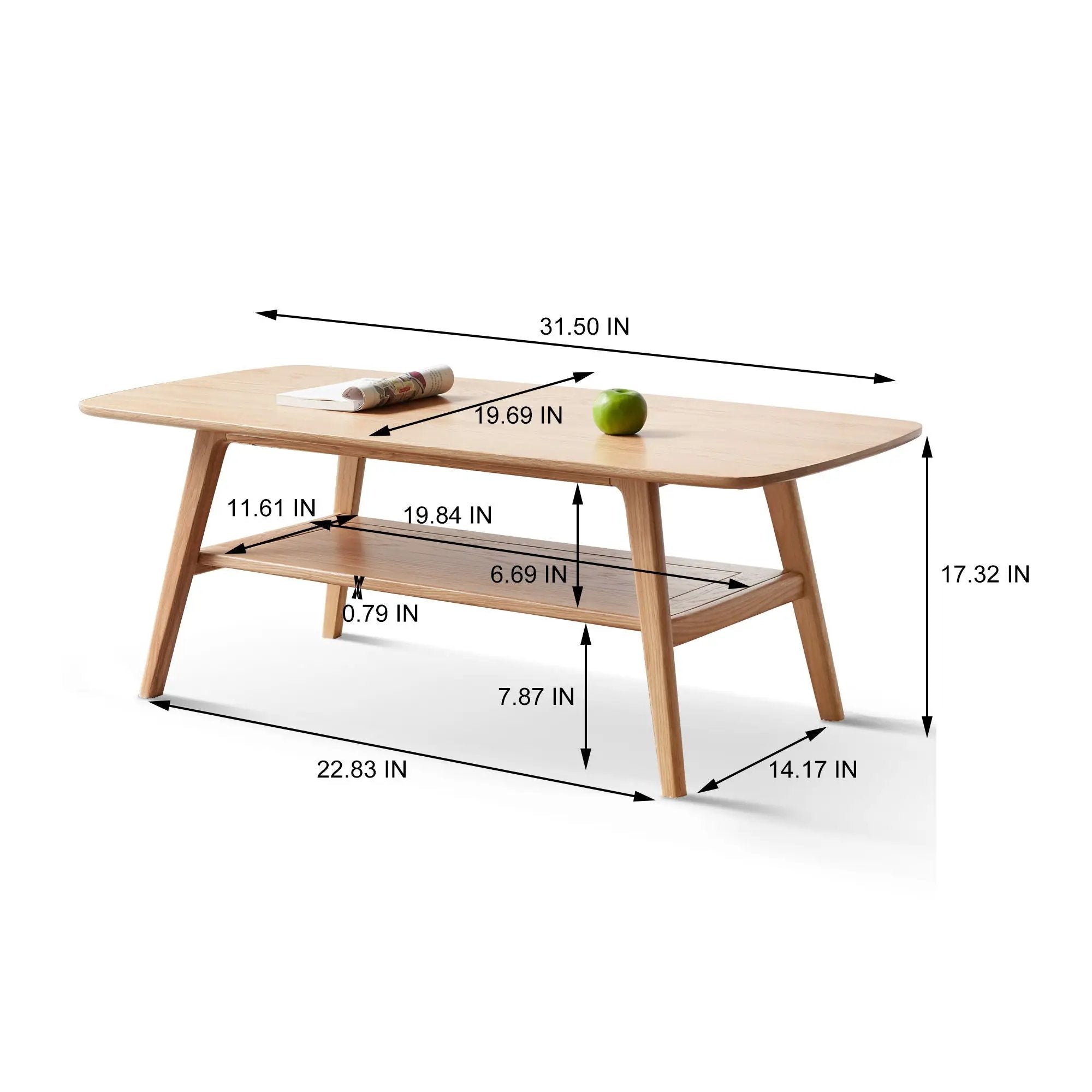 Low Coffee Table With Storage Shelf by HouseOfZazla