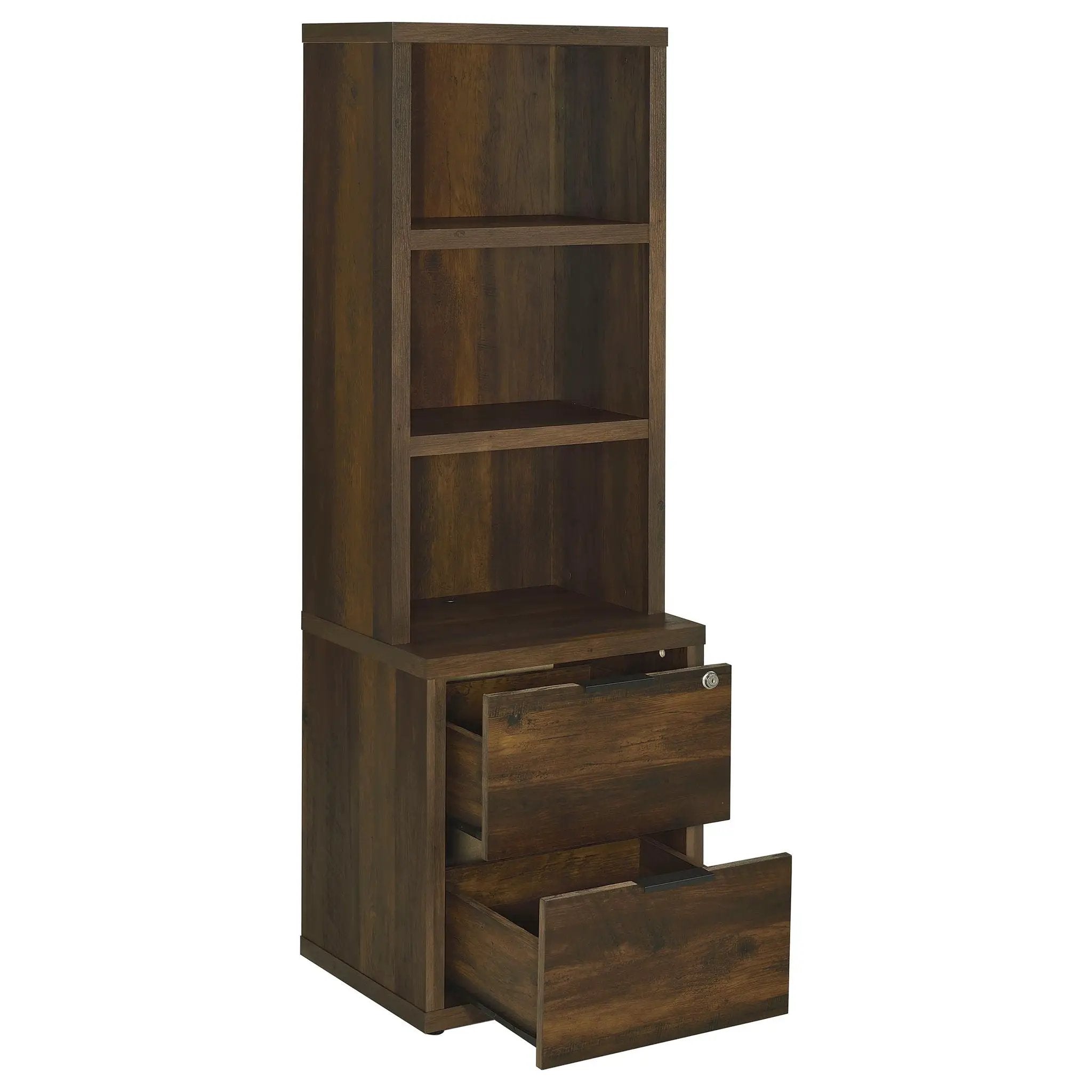 Westpark 3-piece Wall Unit Bookcase Set with USB Dark Pine by Unique Piece Furniture