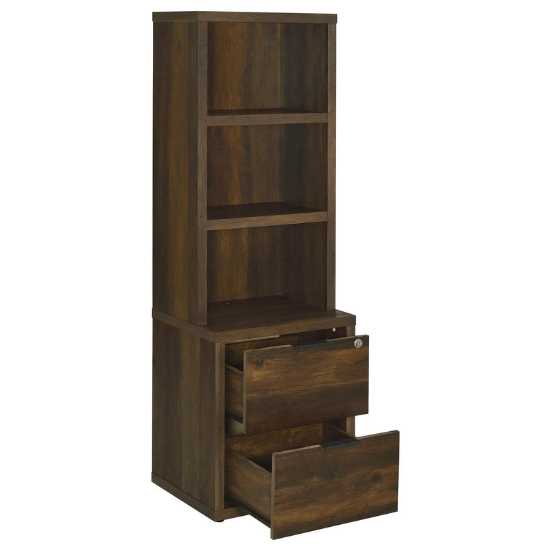 Westpark 3-piece Wall Unit Bookcase Set with USB Dark Pine by Unique Piece Furniture