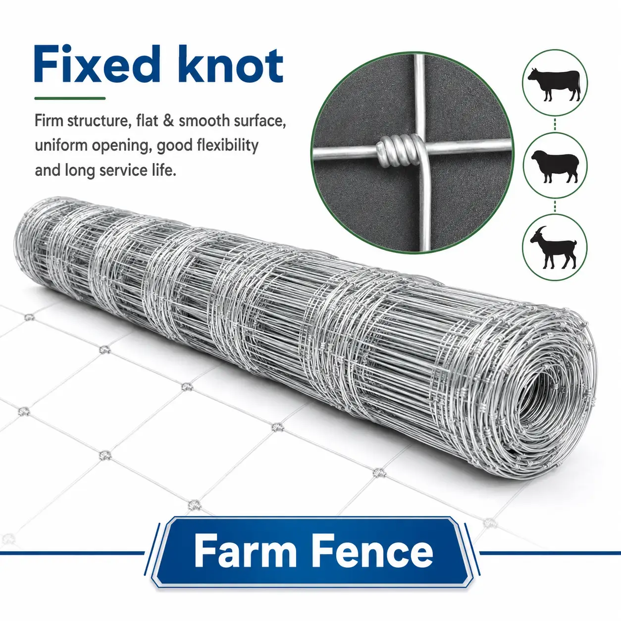Farm Livestock Fence - 5.9 x 328FT Galvanized Iron Wire by HouseOfZazla