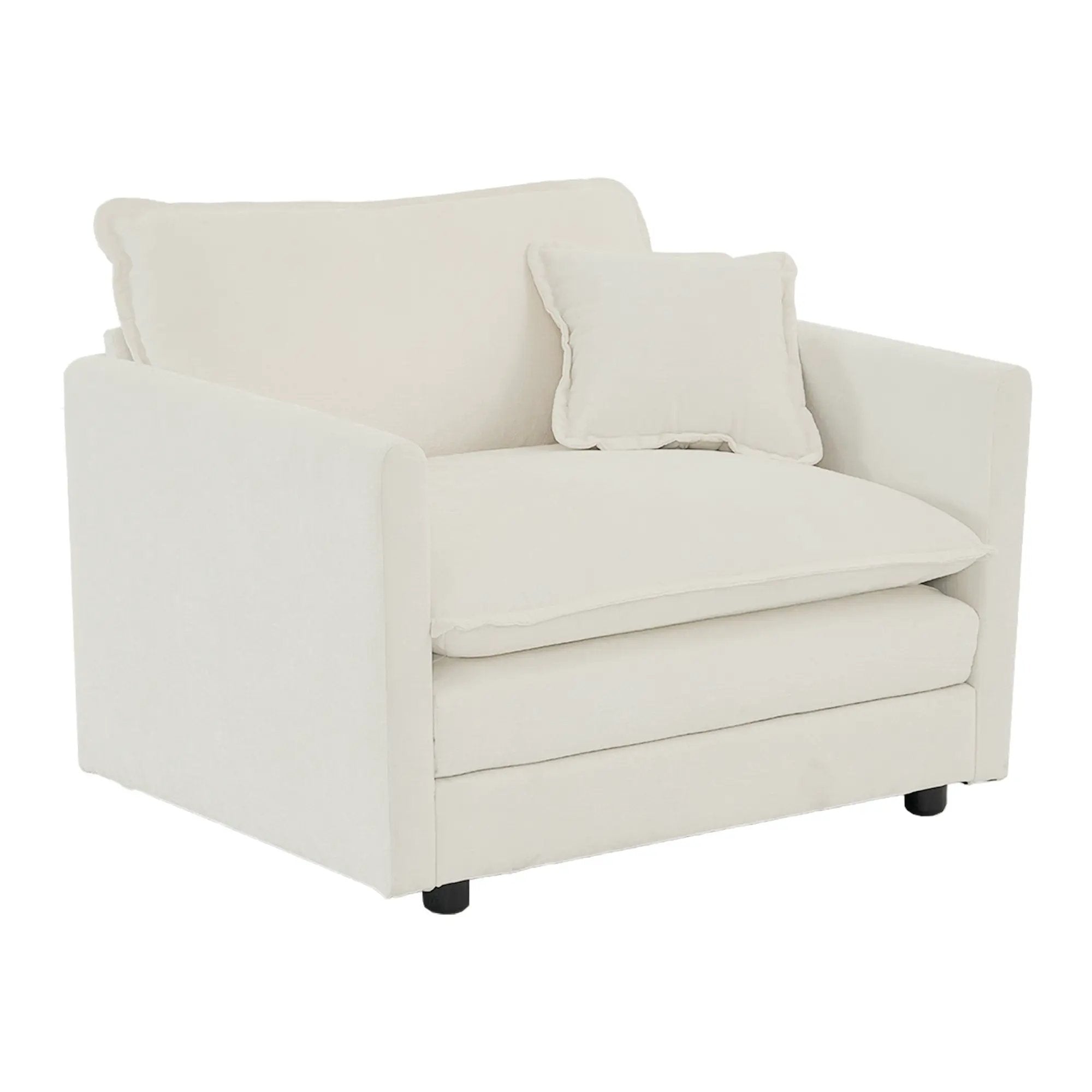 Comfy Deep Single Seat Sofa Upholstered Reading Armchair by HouseOfZazla