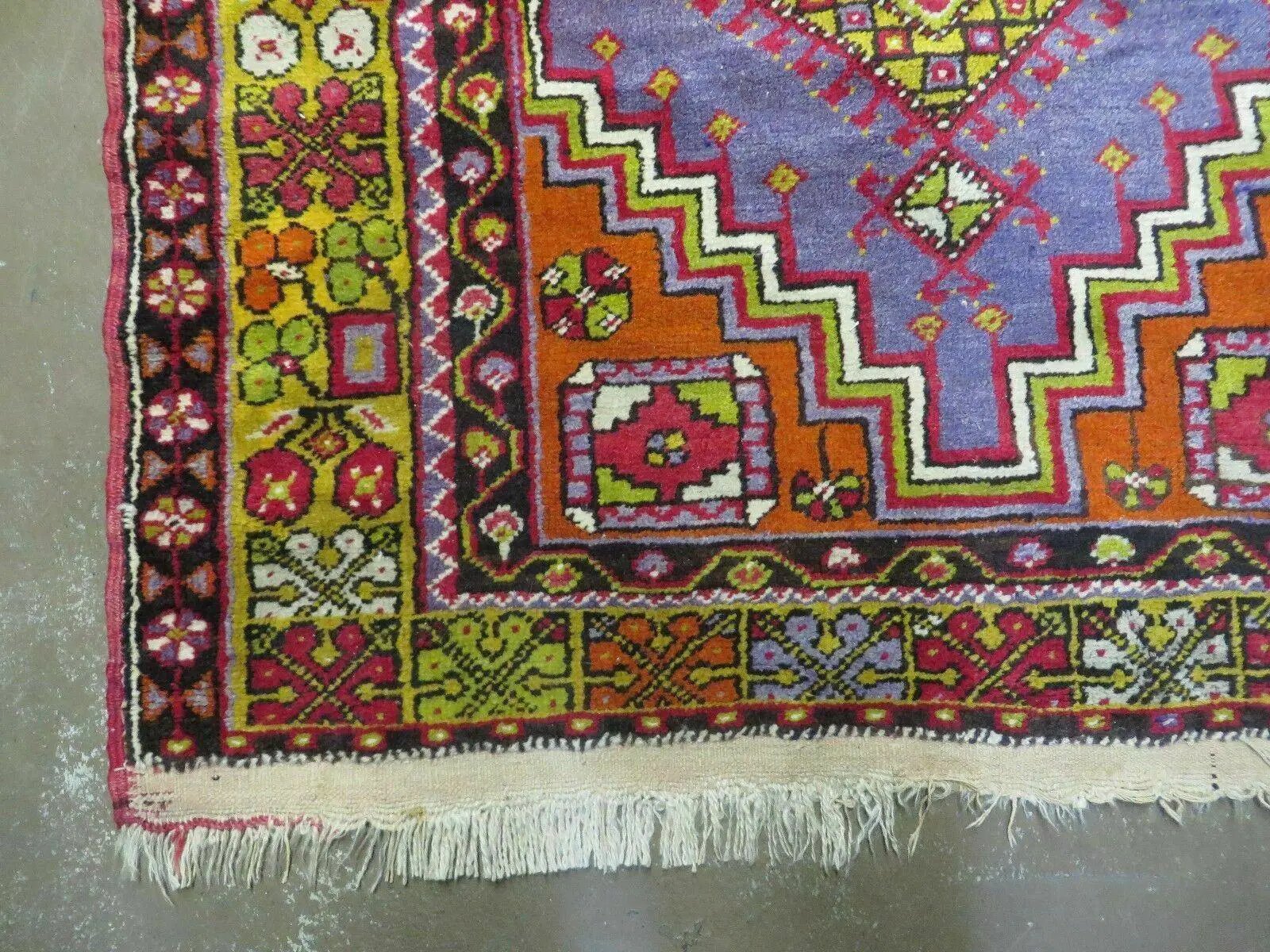 4' X 7' Antique Handmade Turkish Oushak Wool Rug Carpet Red Nice by Jewel Rugs
