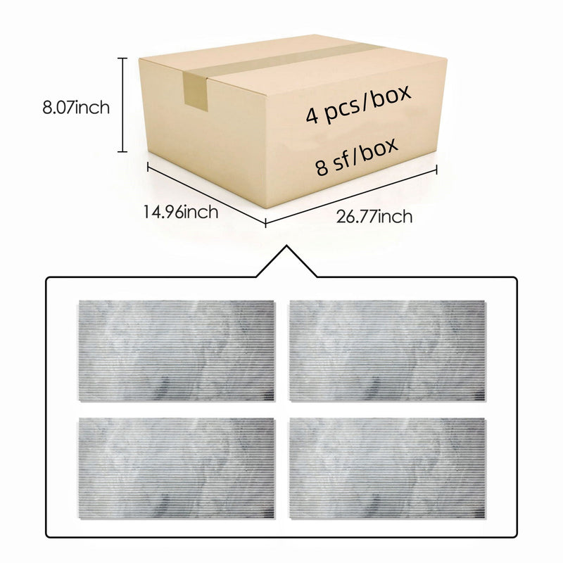 Textured Finished, 3D Tiles For Wall Decoration (Set of 4) by HouseOfZazla