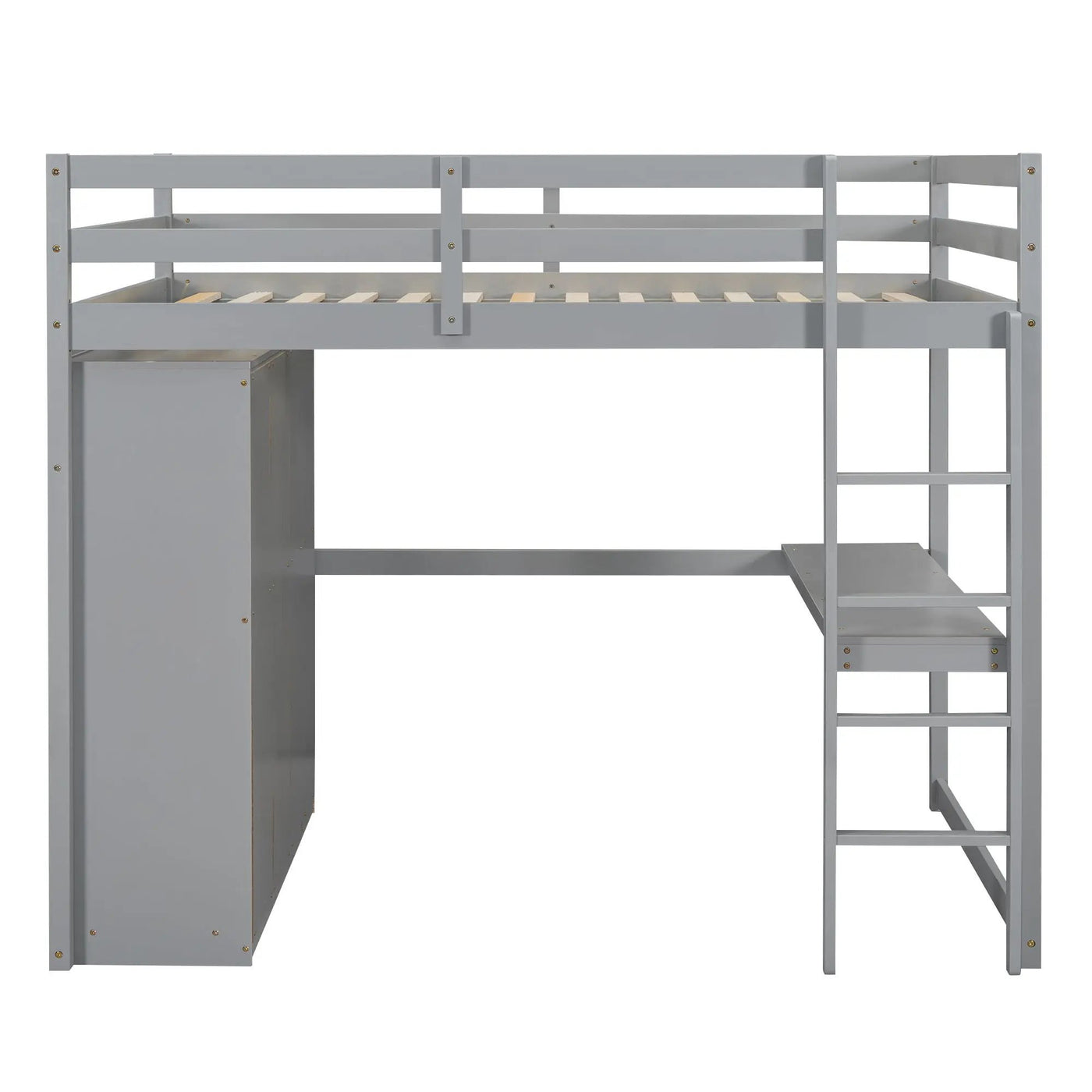 Loft Bed With Built In Wardrobe, Shelves And Drawers by HouseOfZazla