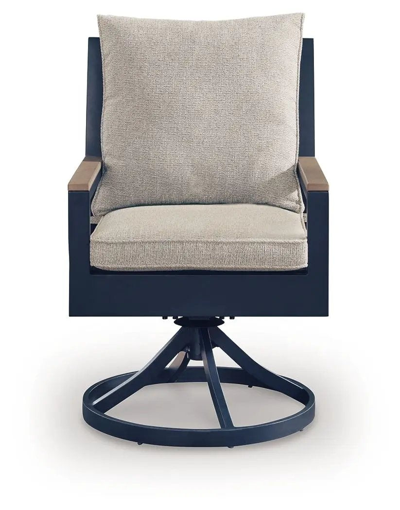 East Beach - Swivel Chair With Cushion (Set of 2) - Blue by Unique Piece Furniture