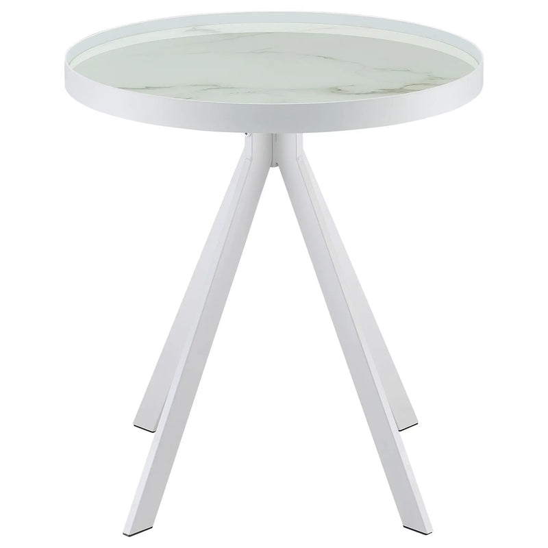 Briggs 3-piece Round Coffee and End Table Set White by Unique Piece Furniture