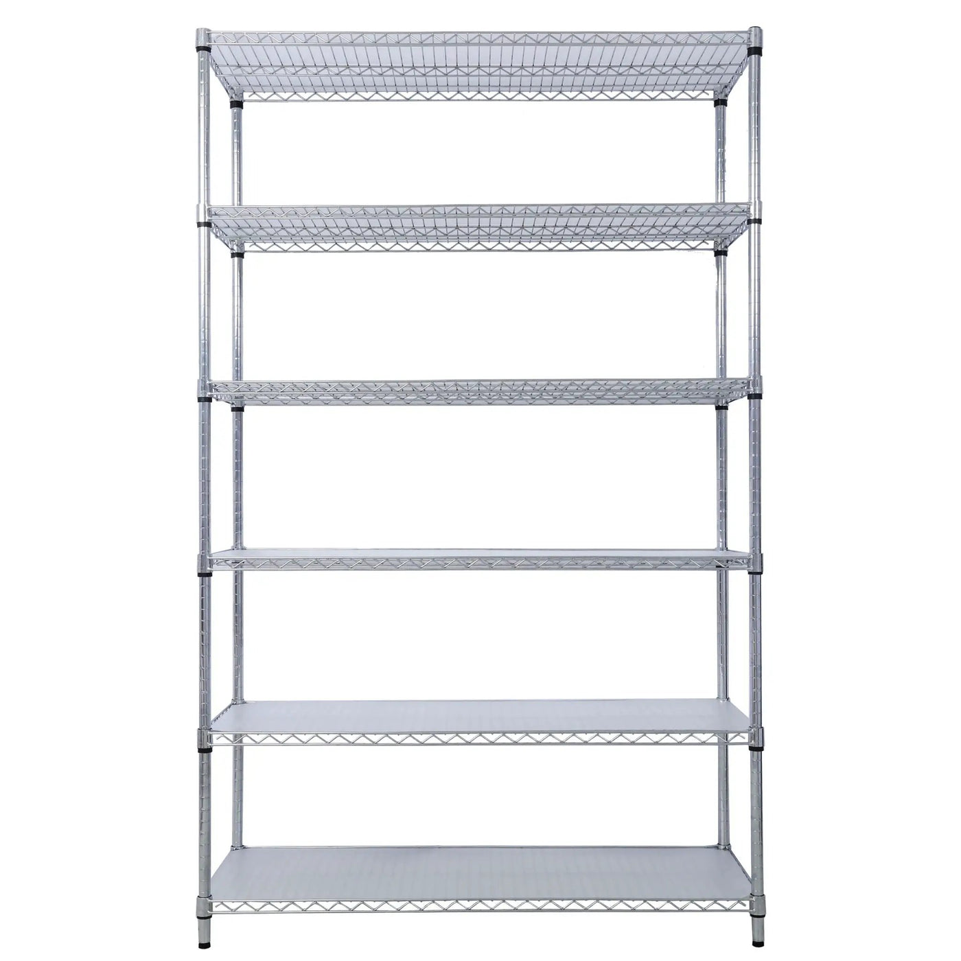 6 Tier 6000Lbs Capacity Nsf Metal Shelf Wire Shelving Unit, Heavy Duty Adjustable Storage Rack With Wheels & Shelf Liners For Commercial Grade Utility Steel Storage Rack by Unique Piece Furniture