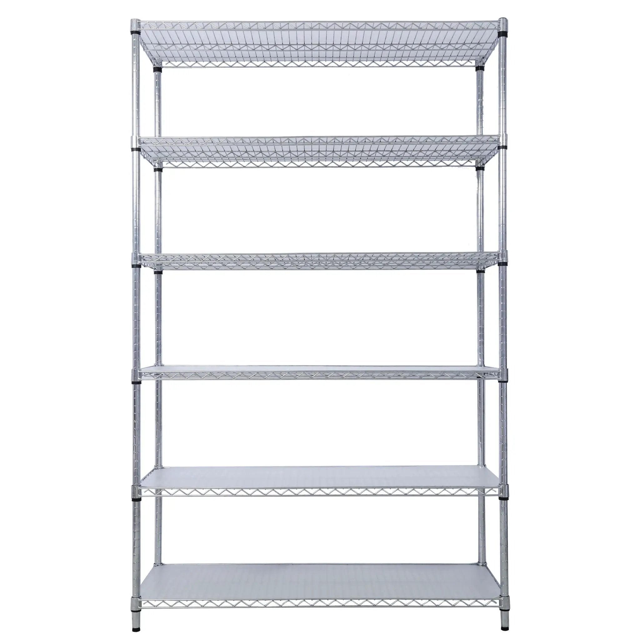 6 Tier 6000Lbs Capacity Nsf Metal Shelf Wire Shelving Unit, Heavy Duty Adjustable Storage Rack With Wheels & Shelf Liners For Commercial Grade Utility Steel Storage Rack by Unique Piece Furniture