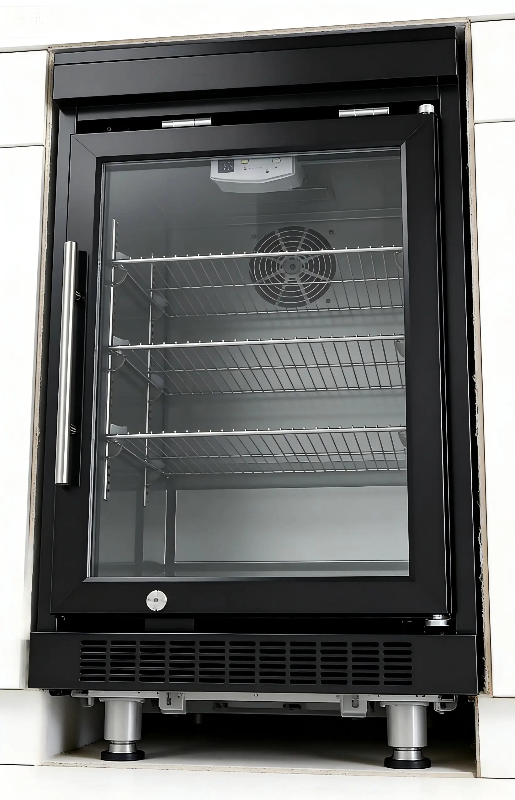 Black Single Door Fridge Cabinet Outdoor Kitchen Islands by Chery Industrial