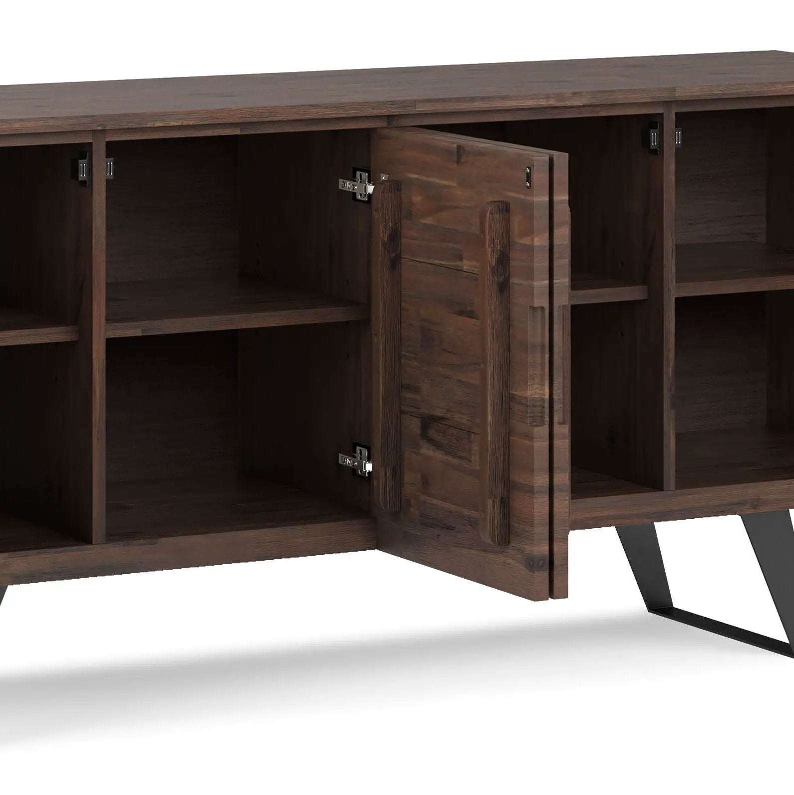 Lowry - Large 4 Door Sideboard Buffet - Distressed Charcoal Brown by Unique Piece Furniture