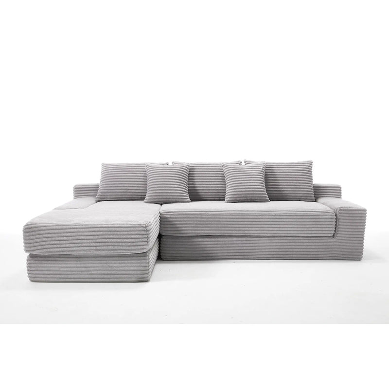 Modern L - Shaped Sectional Couch With Memory Foam by HouseOfZazla