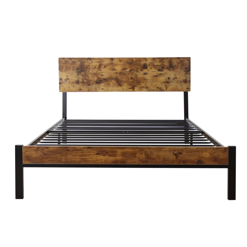 Twin Metal Bed Sturdy System Metal Bed Frame - Black by HouseOfZazla