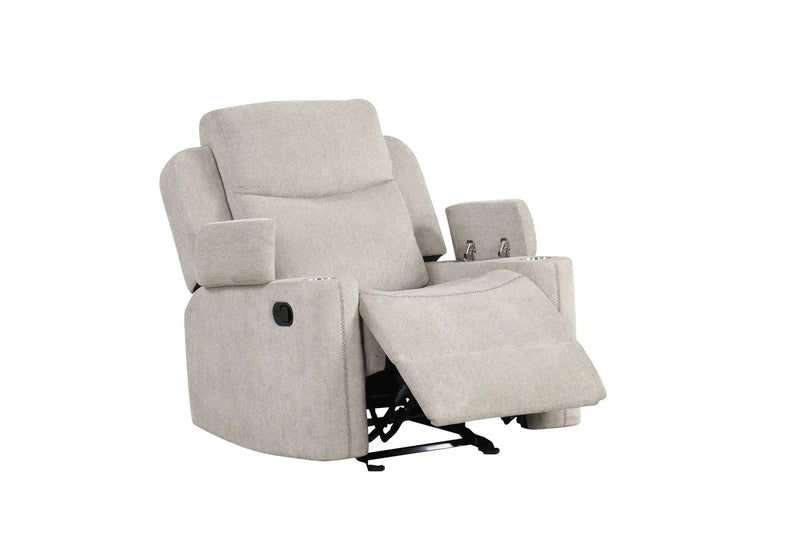 Galya - Motion Glider Recliner - Light Gray by Unique Piece Furniture