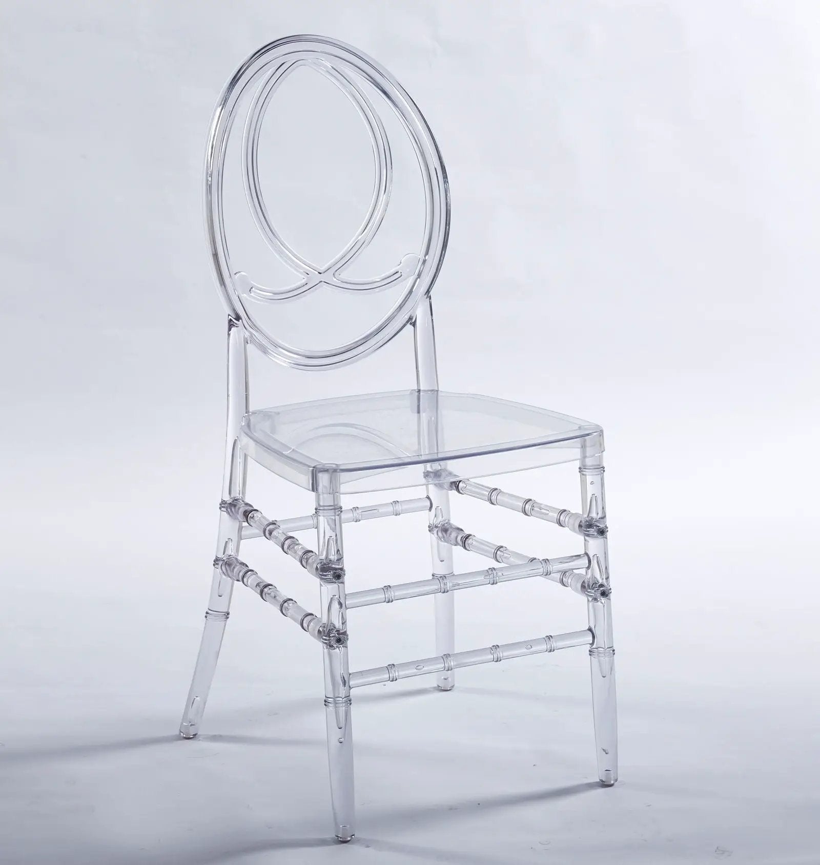 Dining Chair, Plastic Seat, Welding Chair (Set of 4) - Transparent by Unique Piece Furniture