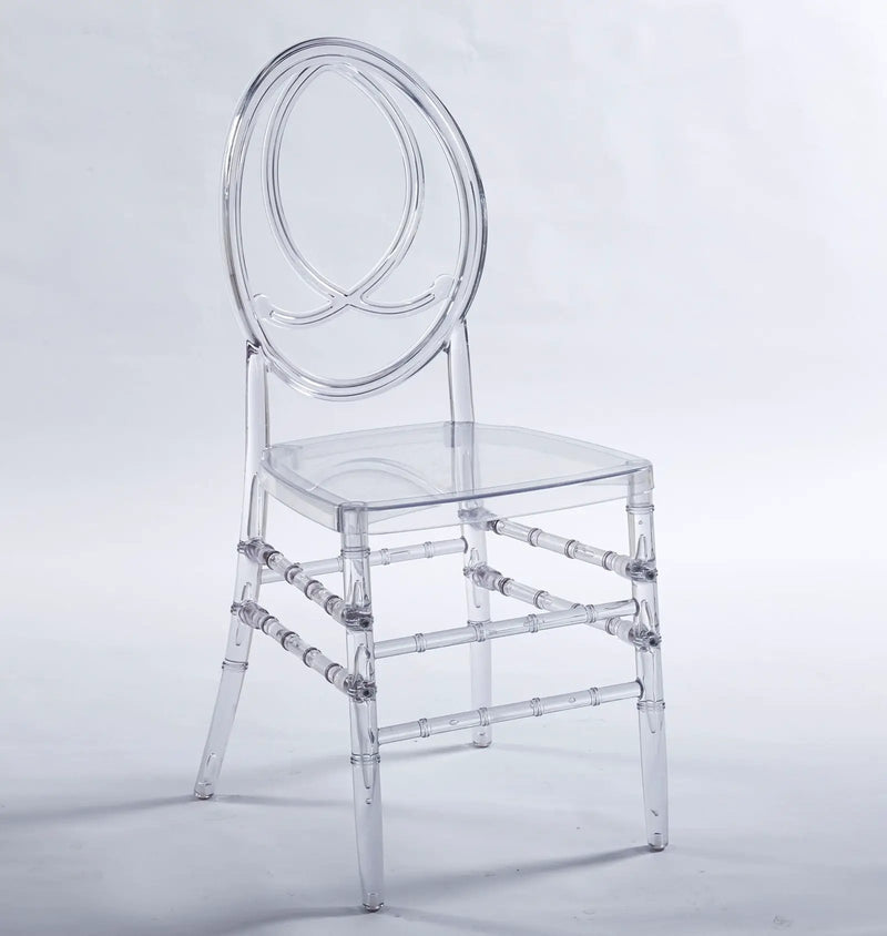 Dining Chair, Plastic Seat, Welding Chair (Set of 4) - Transparent by HouseOfZazla