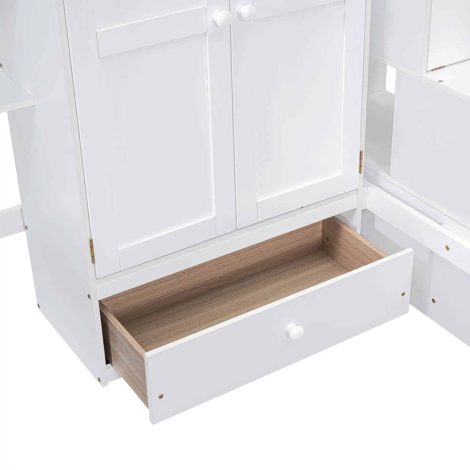 Loft Bed With Bookshelf, Drawers, Desk, And Wardrobe by HouseOfZazla