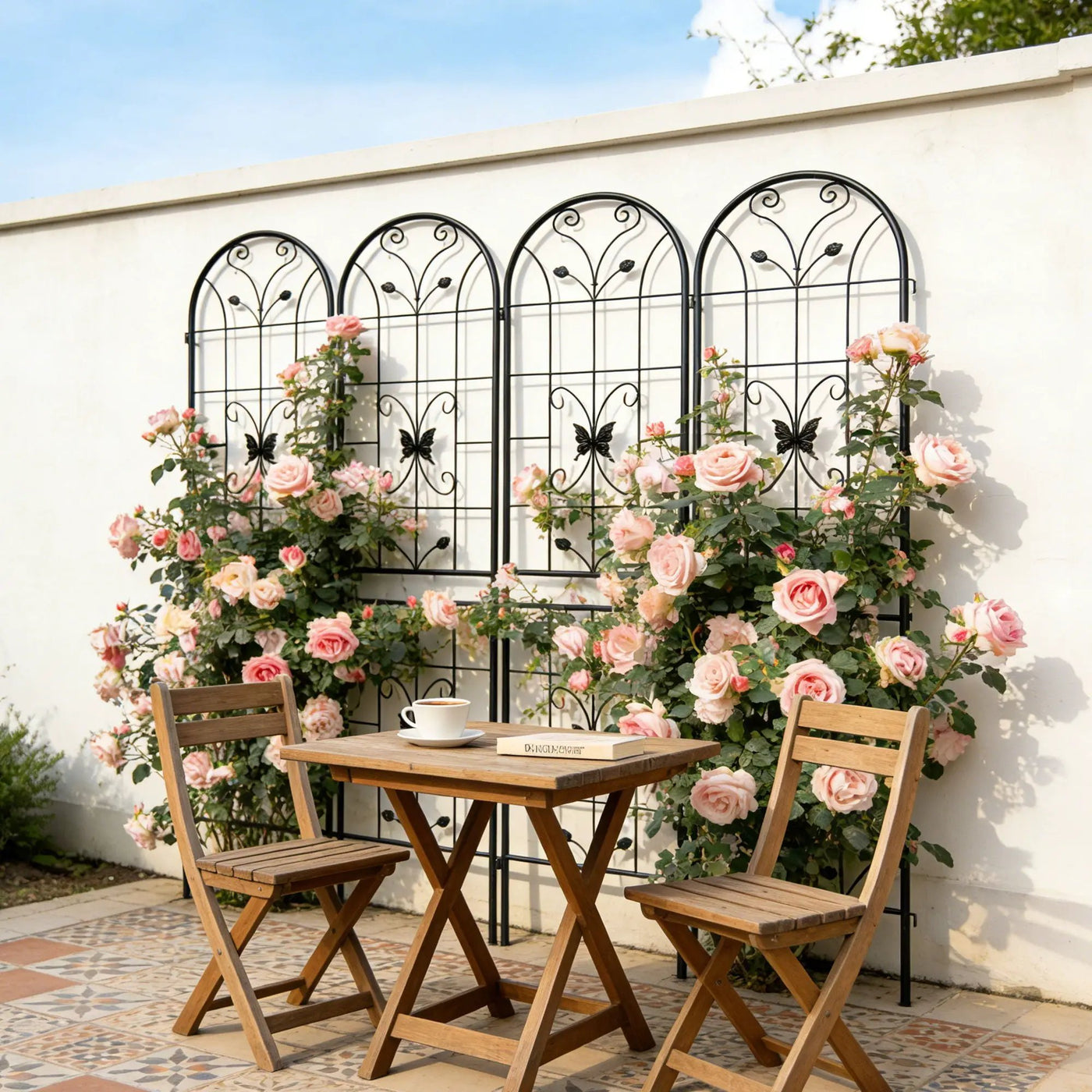 Garden Metal Trellis Rustproof Trellis For Climbing Plants Outdoor Flower Support by Unique Piece Furniture