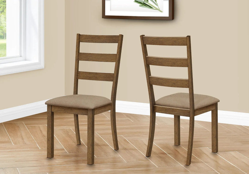 Dining Chair, Side, Upholstered For Dining Room, Transitional (Set of 2) - Beige by HouseOfZazla