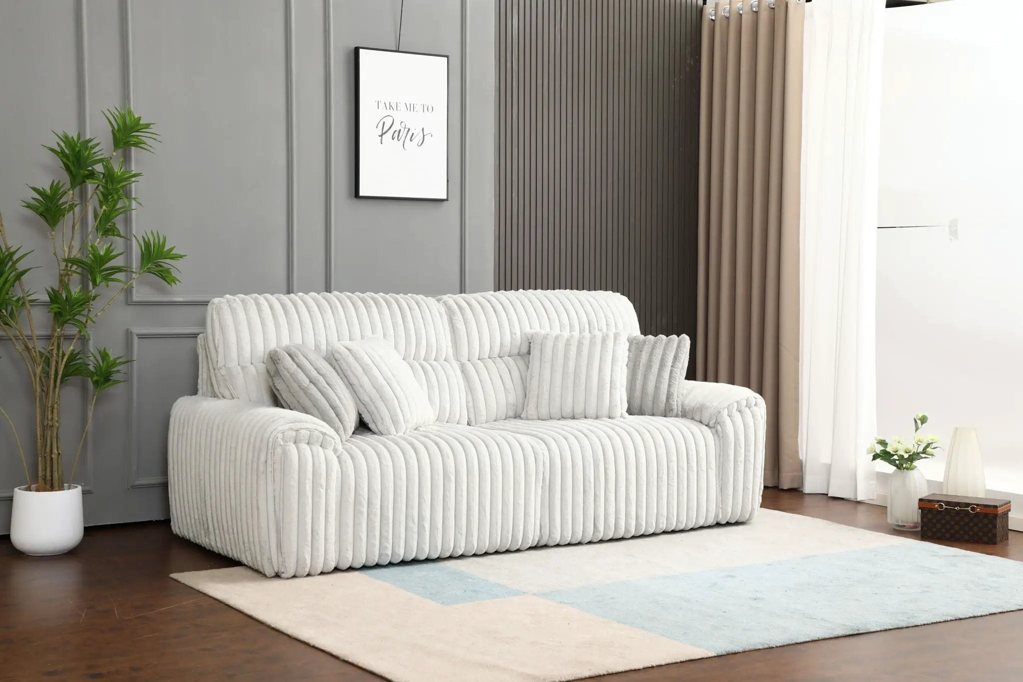 Jaya - Power Motion Sofa With Sleeper & USB Port - Mondo Gray by Unique Piece Furniture