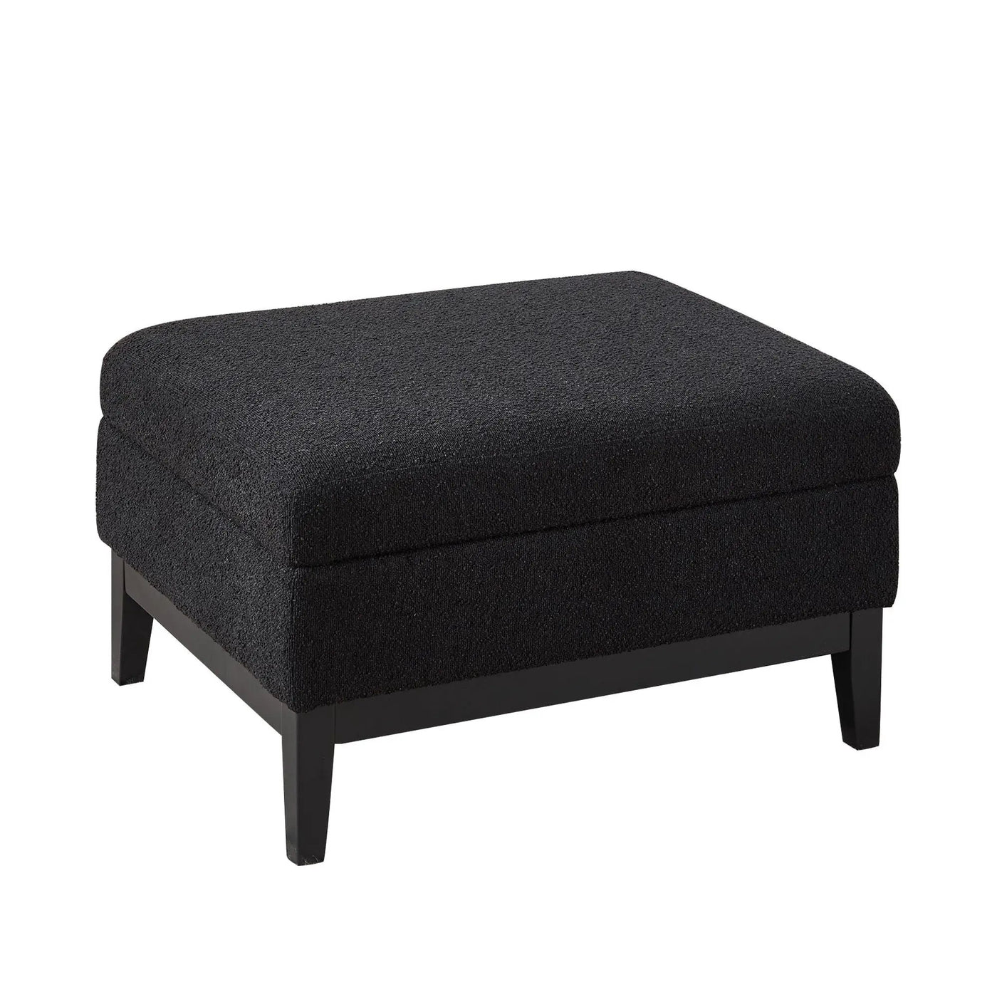 Upholstered Storage Ottoman With Reversible Lid Coffee Table With Rubberwood Legs by HouseOfZazla