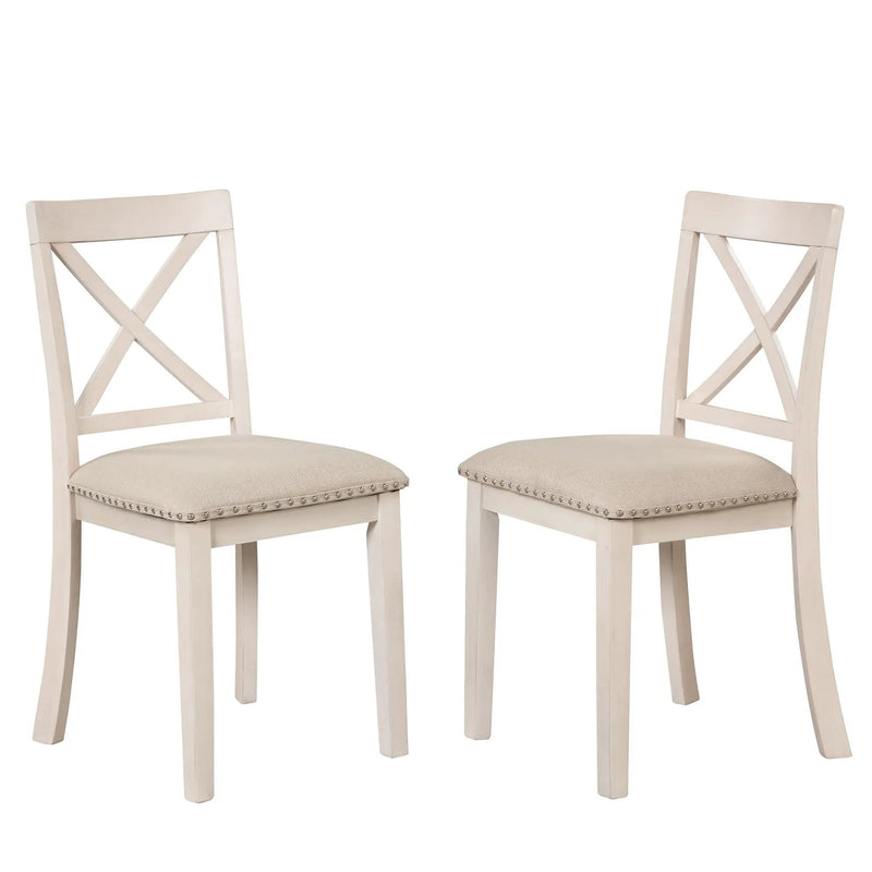 Modern Dining Table Set For 4, Round Table And 4 Kitchen Room Chairs, 5 Piece Kitchen Table Set For Dining Room, Dinette, Breakfast Nook by HouseOfZazla
