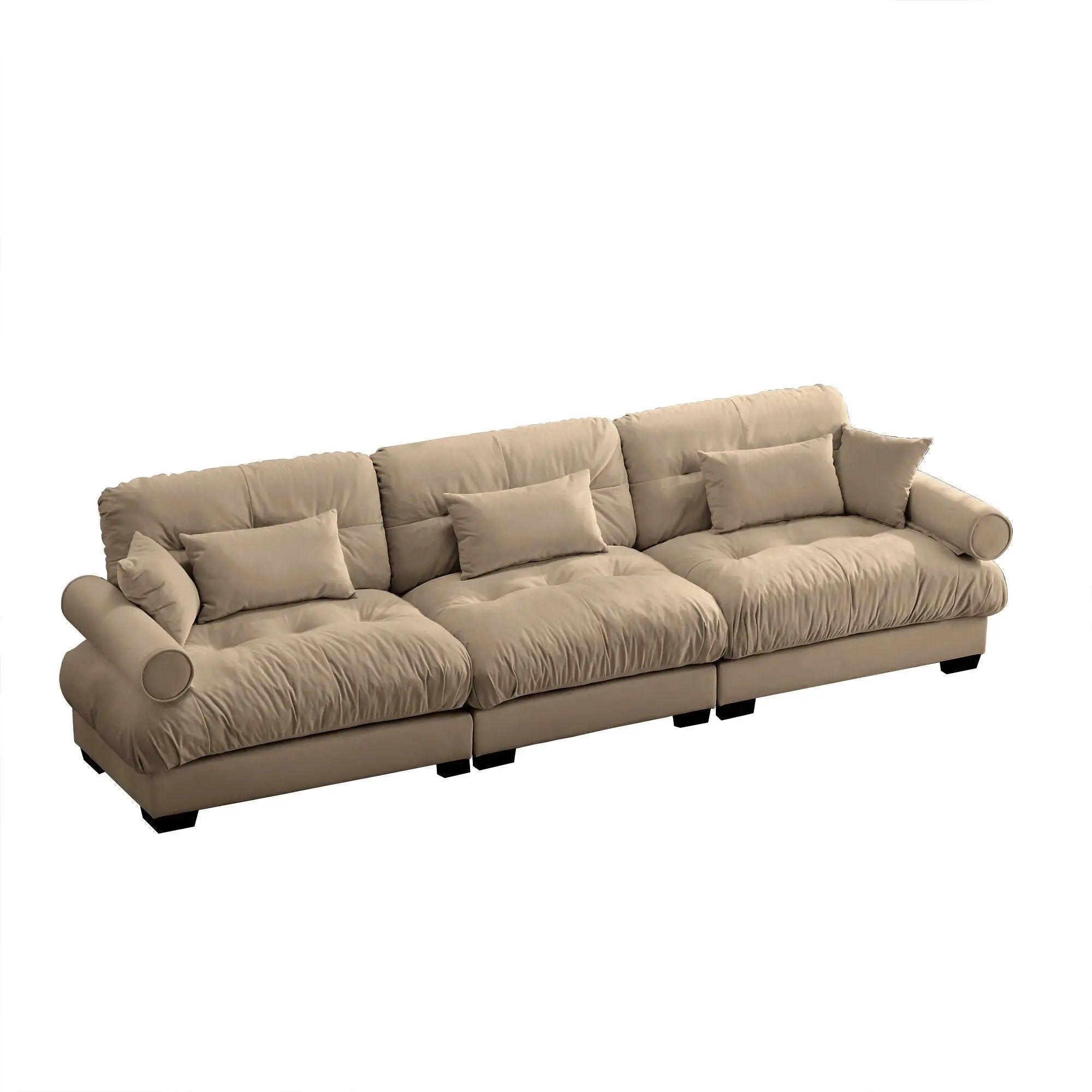 Modern Oversize Sofa With Cloud Like Comfort, Featuring Waist And Throw Pillows by Unique Piece Furniture