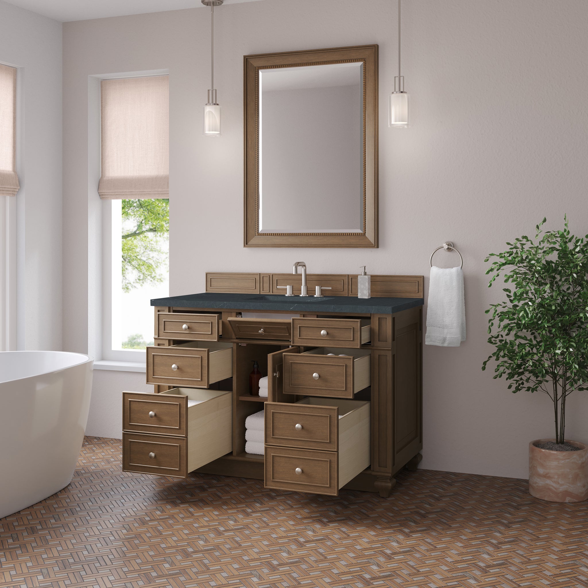 James Martin Bristol 48" Single Bathroom Vanity, Saddle Brown, view 27