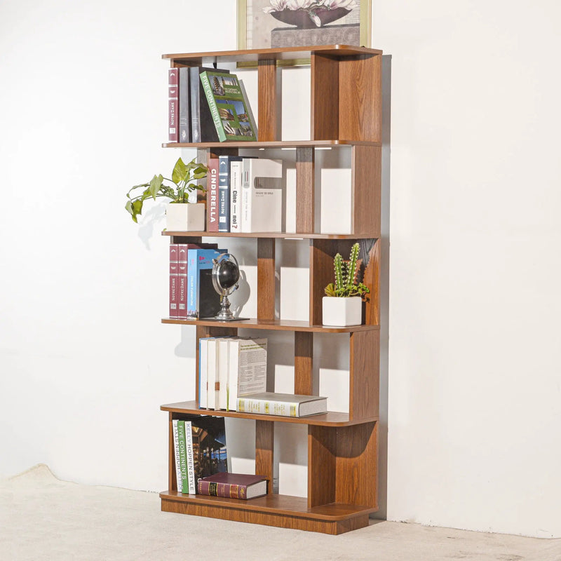 Modern 5 Tier Open Storage Bookcase by HouseOfZazla