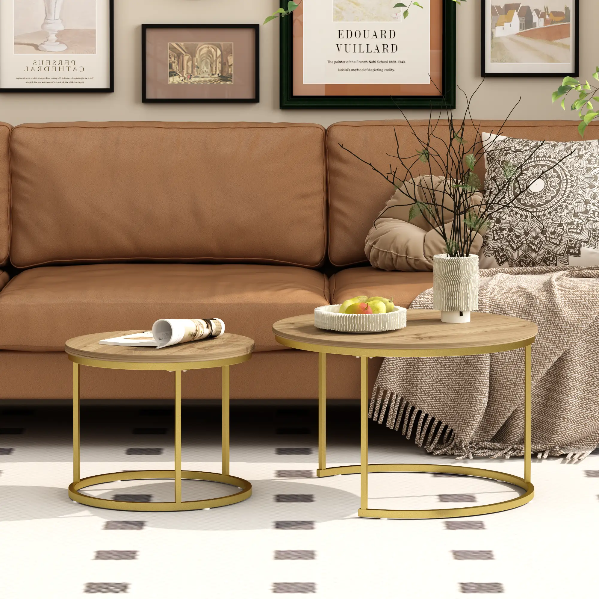 27.6in Nesting Coffee Table Set of 2 by HouseOfZazla