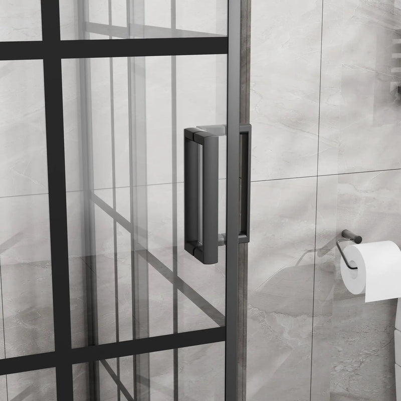 Goodyo Corner Shower Door - 36" D x 36" W x 72" H by HouseOfZazla