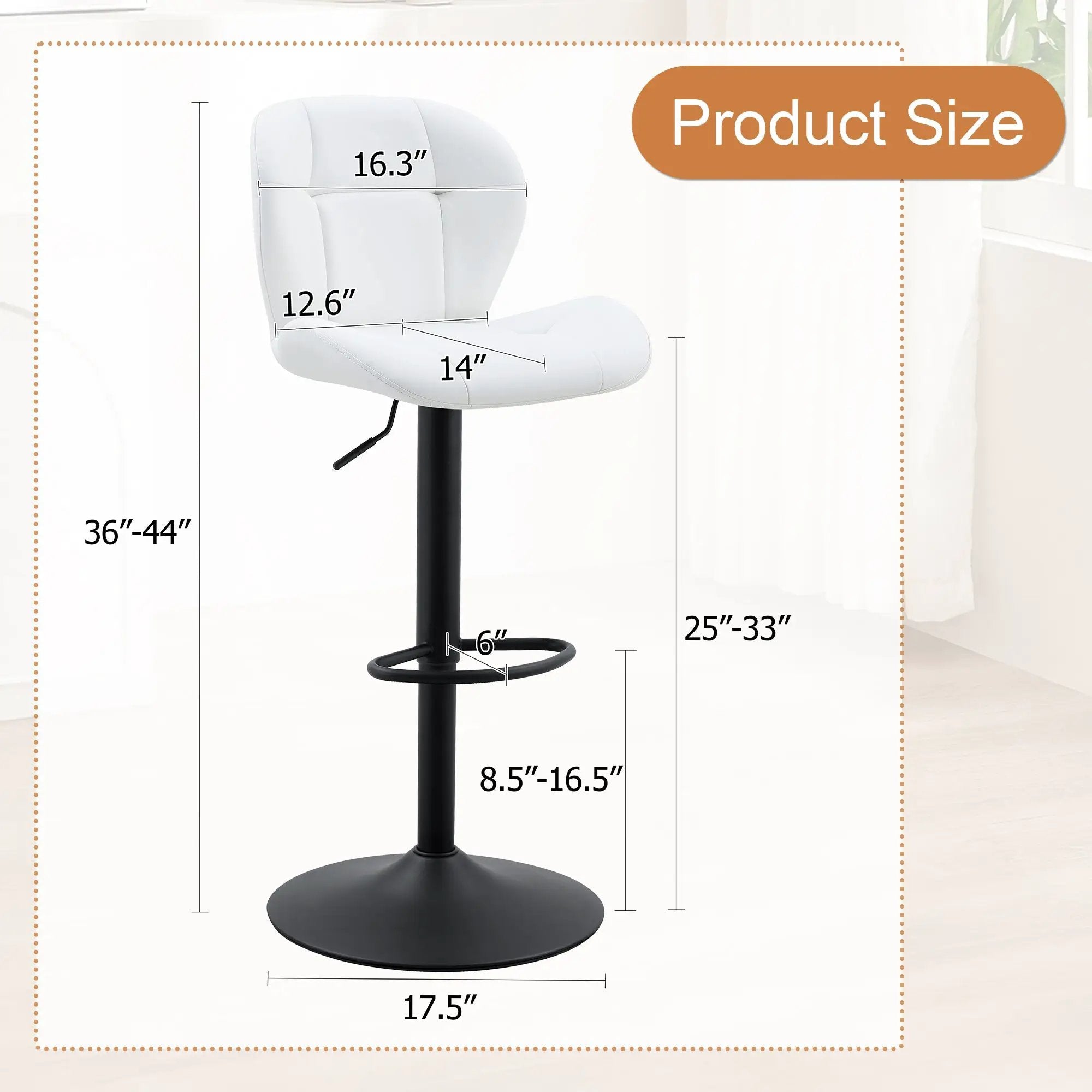 Set of 2 Height Adjustable Bar Stools by HouseOfZazla