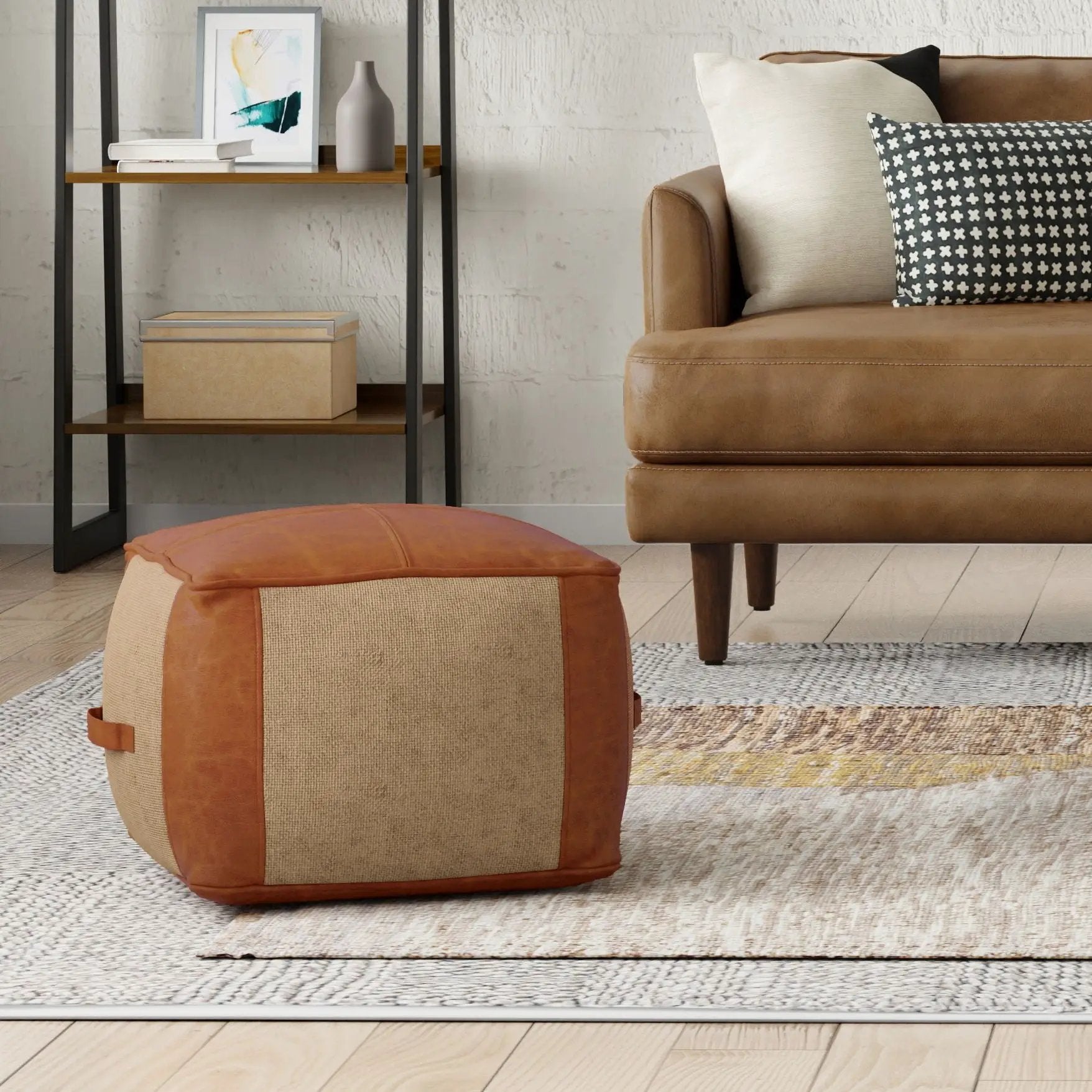 Atkinson - Pouf - Tan by HouseOfZazla