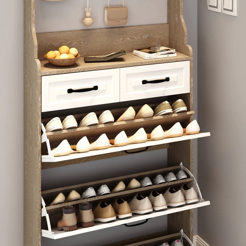 Premium Shoe Cabinet with Drop-Down Doors by HouseOfZazla